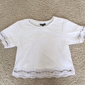 Topshop white crop top
